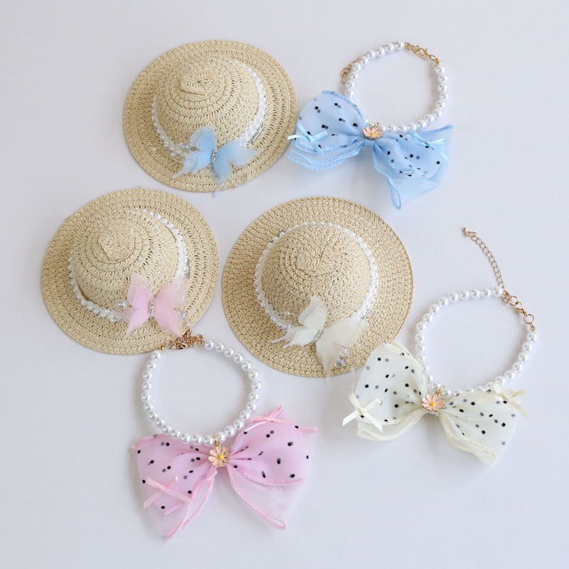 Cute Summer Pet Straw Bucket H - огляд і ціна Bucket Hat Straw