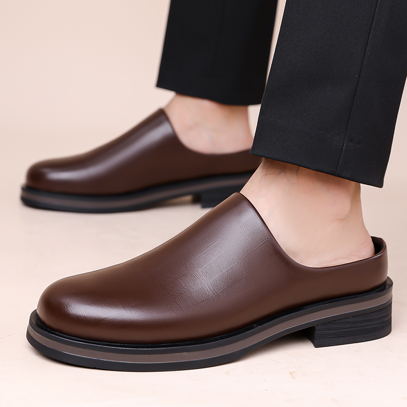 Men Slip-On Half Slippers, Thi - огляд і ціна Flip Flop Leather Men