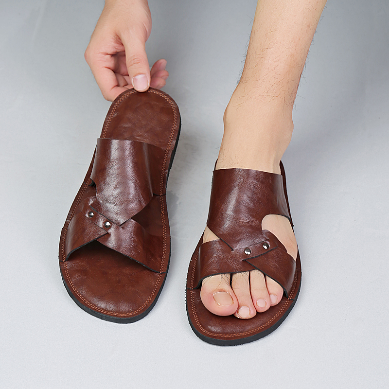 Handmade Leather Slippers Men  - огляд і ціна Flip Flop Leather Men