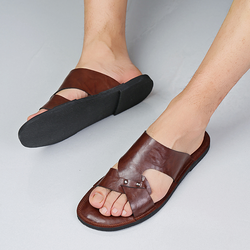 Handmade Leather Slippers Men  - огляд і ціна Flip Flop Leather Men