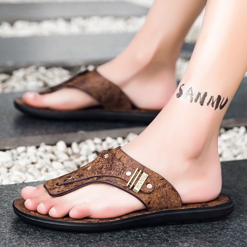 2026 New Men's Flip Flops Genu - огляд і ціна Flip Flop Leather Men