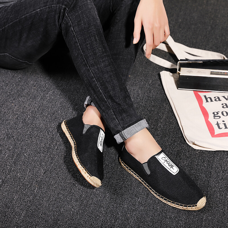 Linen Male Casual Shoes Loafer - огляд і ціна Espadrille Slip On